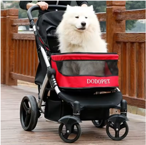 Cochecitos plegables para perros de 35KG, cochecitos medianos de lujo para perros, cochecito para viajes al aire libre, suministros portátiles baratos para mascotas