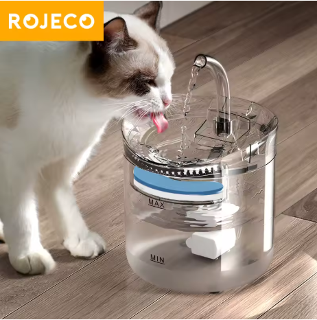 ROJECO dispensador automático de agua para gatos, Sensor automático inteligente con bebedero, accesorios para bebedero